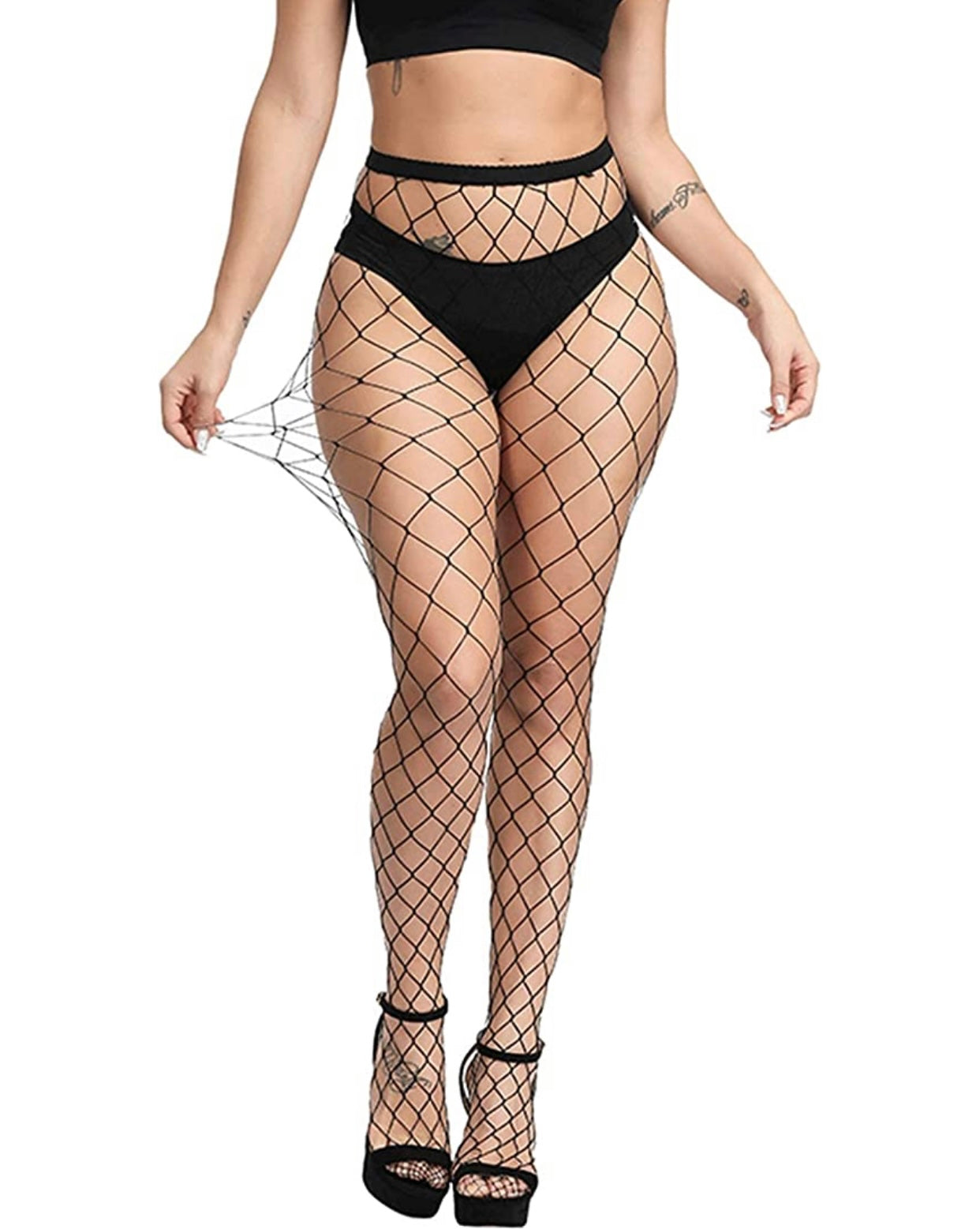 High Waisted Fishnet Socks